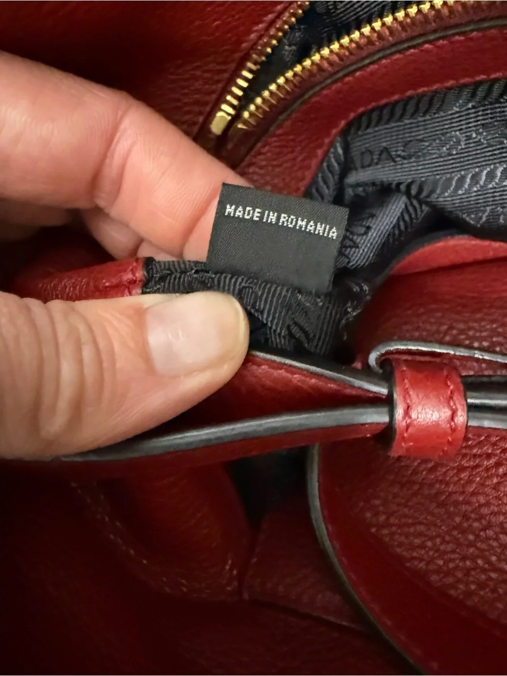 Prada Dual Strap Zip Tote Vitello Daino Medium Red